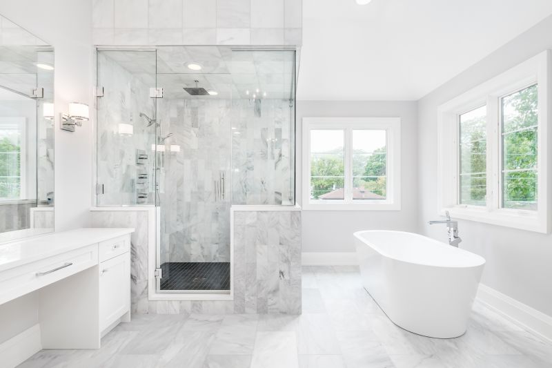 Modern Flooring in Master Bathroom