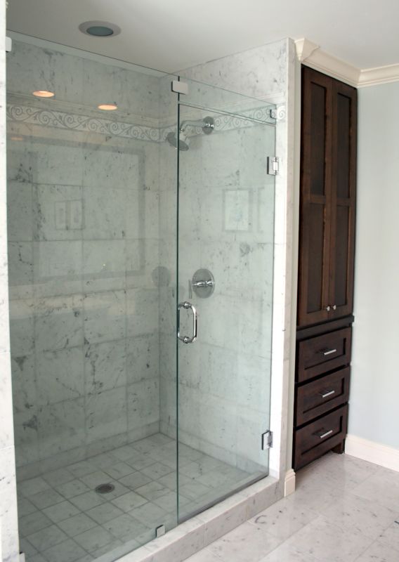 Open-Design Shower with Frameless Glass